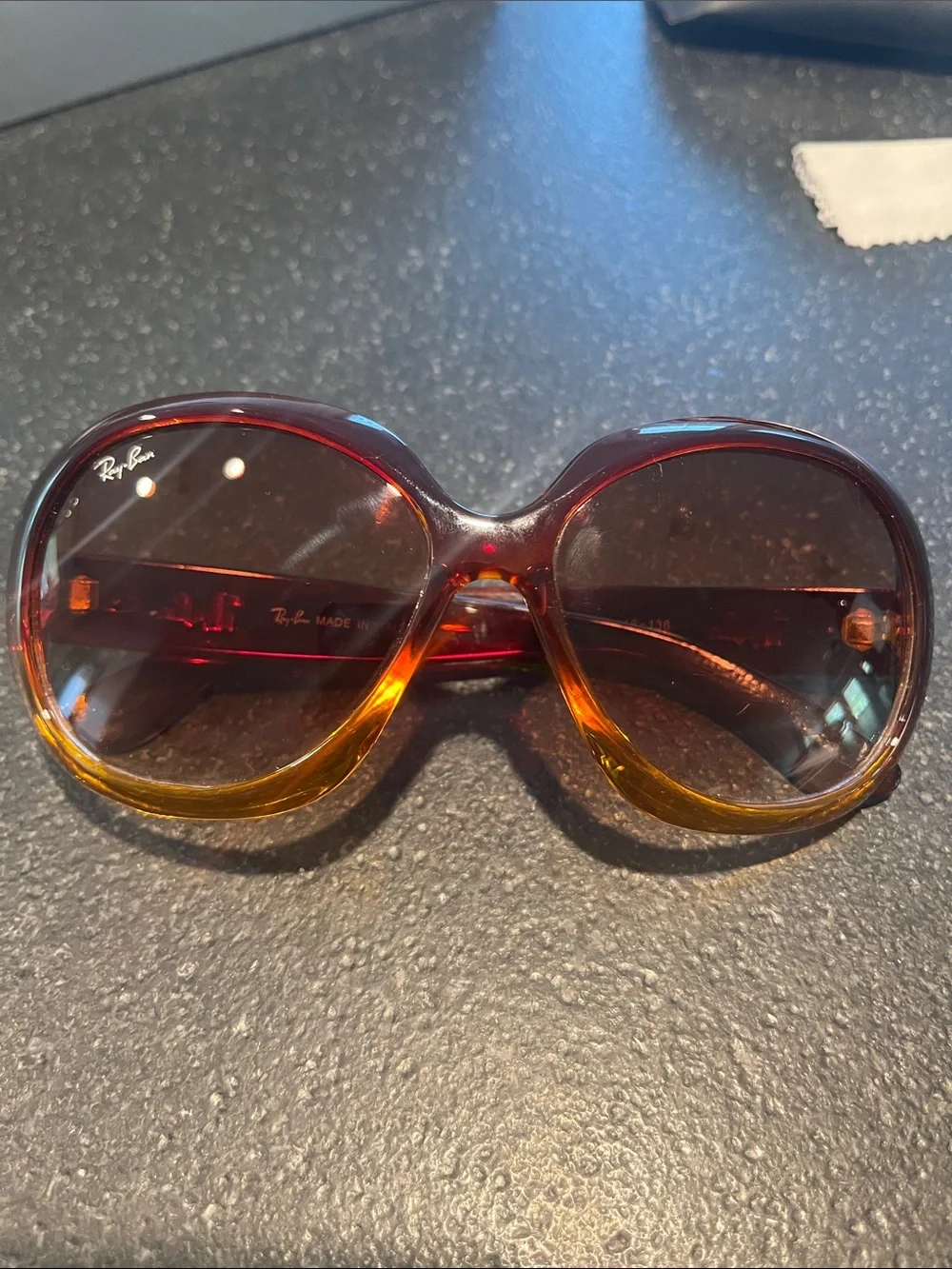 Ray-Ban Women’s Red Gradient Frame Jackie OHH II Sunglasses - Picture 2 of 9